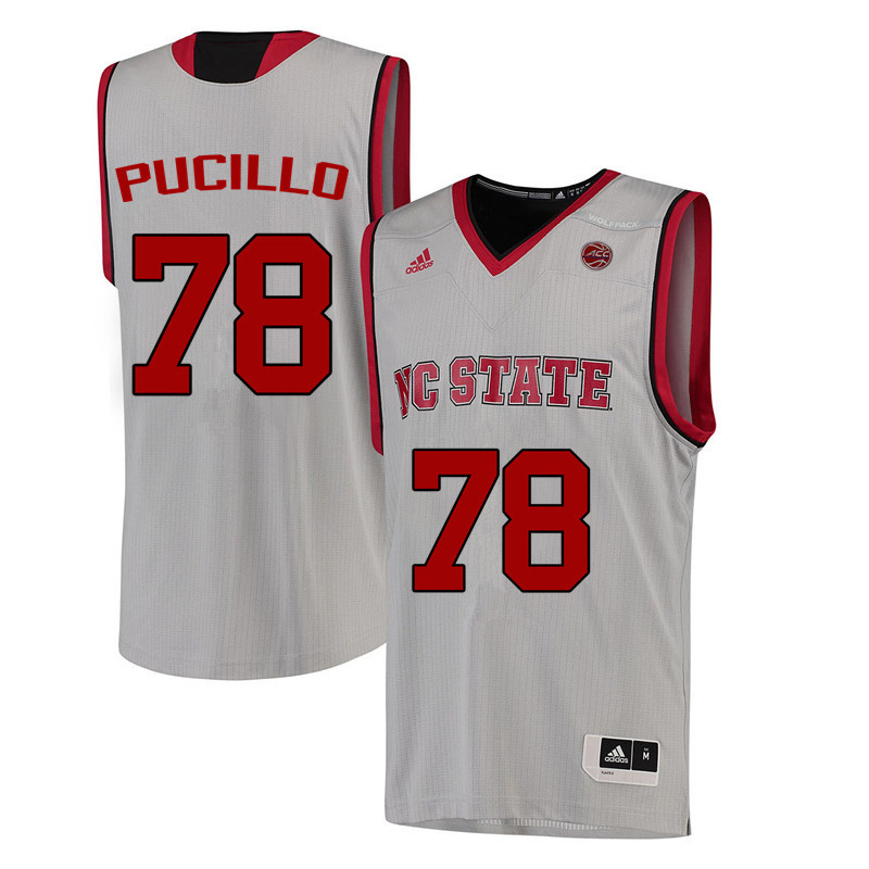 Men NC State Wolfpack #78 Lou Pucillo College Basketball Jerseys-White - Click Image to Close